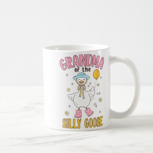 Grandma Of The Silly Goose First Birthday Family M コーヒーマグカップ (右)
