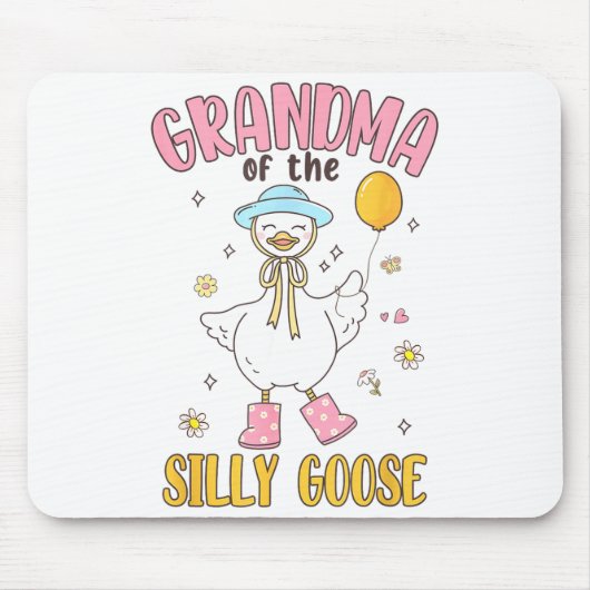 Grandma Of The Silly Goose First Birthday Family M マウスパッド (正面)