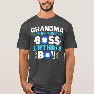 Grandma ofhe Boss Birthday Boy Baby Decor Family M Tシャツ