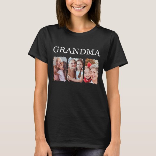 Grandma Personalized Photo Tシャツ (正面)