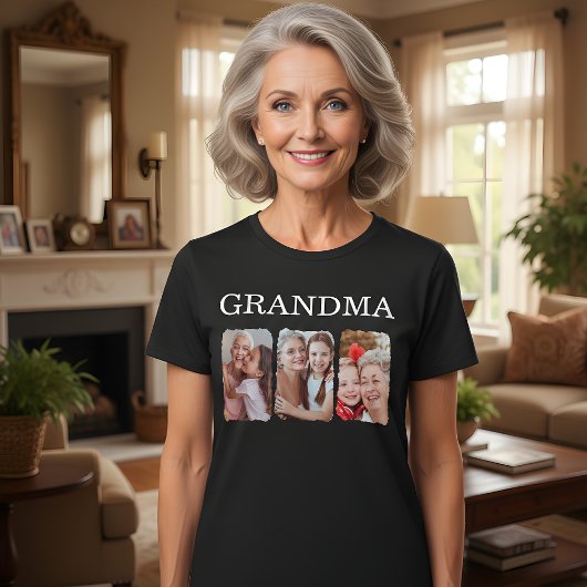 Grandma Personalized Photo Tシャツ