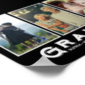 Grandma Photo Collage – Custom Grandkids Names ポスター (角)