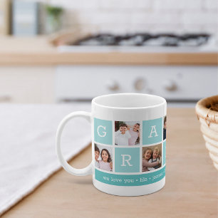 Grandma Photo Collage & Grandchildren Names コーヒーマグカップ