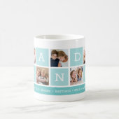 Grandma Photo Collage & Grandchildren Names コーヒーマグカップ (中央)
