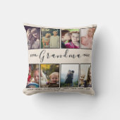 Grandma Pillow – 8 Photos & Grandkids’ Names クッション (正面)