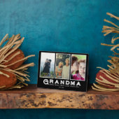 Grandma Plaque – Custom Names & 3 Photo Collage フォトプラーク (側面)