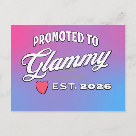 Grandma Promotion For New Baby In 2026 ポストカード (正面)