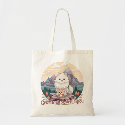 Grandma protects you トートバッグ (正面)