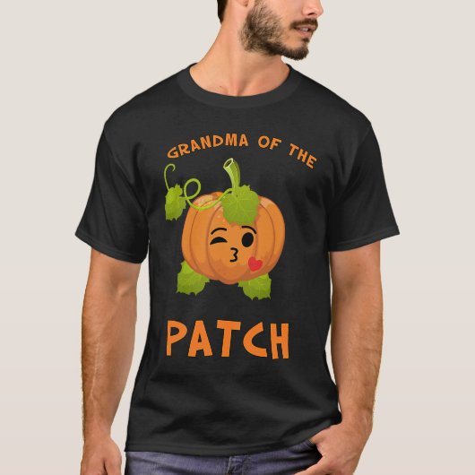Grandma Pumpkin of the Patch Halloween graphic Tシャツ (正面)