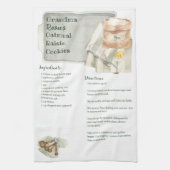 Grandma Recipes Oatmeal Cookies Custom Keepsake キッチンタオル (縦)