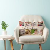 Grandma’s 8‑Photo & Names Custom Pillow ランバークッション (椅子)