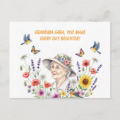 Grandma’s Floral Greeting Card ポストカード (正面)