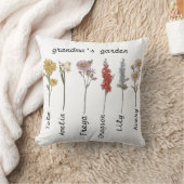 Grandma’s Garden Cushion with Birth Flowers クッション (ブランケット)