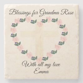 Grandma’s Heartfelt Mother’s Day Floral Blessing  ストーンコースター