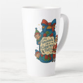 Grandma’s Jar of Christmas Farts Funny Holiday カフェラテマグ (右アングル)