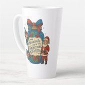Grandma’s Jar of Christmas Farts Funny Holiday カフェラテマグ (左アングル)