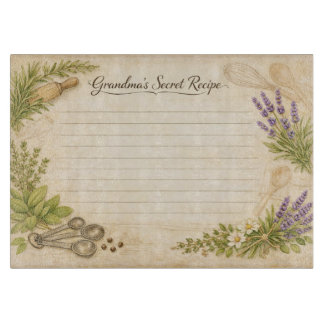 Grandma’s Secret Recipe – Vintage Botanical  カッティングボード