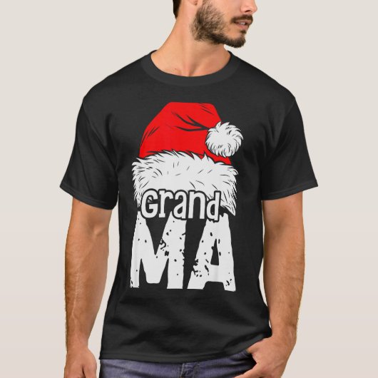 Grandma Santa Christmas Family Matching Pyjamas Xm Tシャツ (正面)