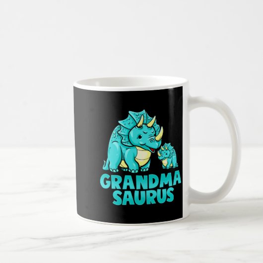 Grandma Saurus Funny Grandmasaurus Dinosaur  コーヒーマグカップ (右)