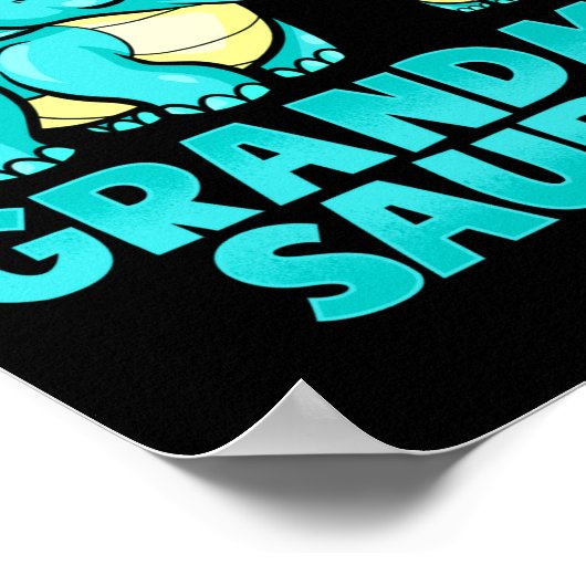Grandma Saurus Funny Grandmasaurus Dinosaur  ポスター (角)