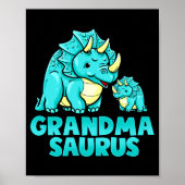 Grandma Saurus Funny Grandmasaurus Dinosaur  ポスター (正面)