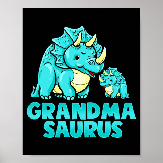 Grandma Saurus Funny Grandmasaurus Dinosaur  ポスター (正面)