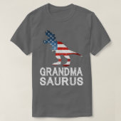 Grandma Saurus Re Grandmasaurus American Flag 4th  Tシャツ (デザイン正面)