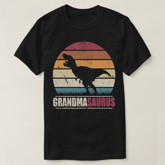 Grandma Saurus T re Dinosaur Family Grandmasaurus  Tシャツ (デザイン正面)