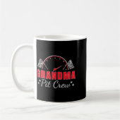 Grandma T Crew Race Car Driver Birthday Party Raci コーヒーマグカップ (左)