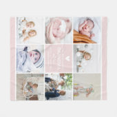 GRANDMA 'the most loved' 写真コラージュ フリースブランケット (正面(横))