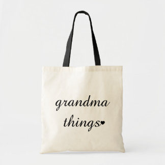 Grandma Things Cute Script Funny Gift トートバッグ