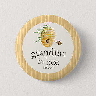 Grandma To Bee Bumblebee Baby Shower Family Pin 缶バッジ