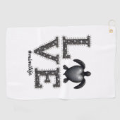 Grandma Turtle - Love Mimi Life Sea Turtle, Mimi T ゴルフタオル (横)