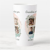Grandma we love you 6 Photo Collage Eucalyptus カフェラテマグ (正面)