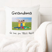 Grandma We Love You Fun Kids Photo Christmas Gift クッション