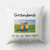Grandma We Love You Fun Kids Photo Christmas Gift クッション (裏面)