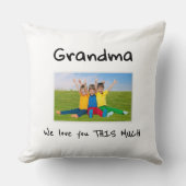 Grandma We Love You Fun Kids Photo Christmas Gift クッション (正面)