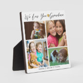 Grandma We Love You | Grandkids 4 Photo Collage フォトプラーク (正面)