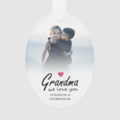 Grandma we love you Script 2 sided template Photo オーナメント (正面)