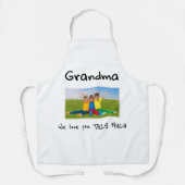 Grandma We Love You This Much Photo Christmas Gift エプロン (正面)
