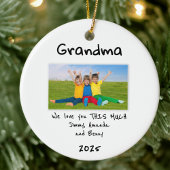 Grandma We Love You This Much Photo Christmas Gift セラミックオーナメント