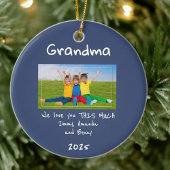 Grandma We Love You This Much Photo Christmas Gift セラミックオーナメント