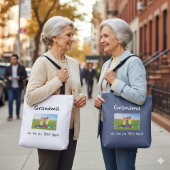 Grandma We Love You This Much Photo Christmas Gift トートバッグ