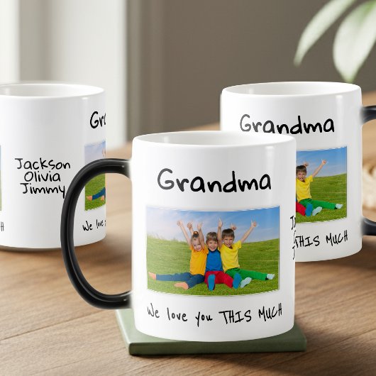 Grandma We Love You This Much Photo Christmas Gift モーフィングマグカップ