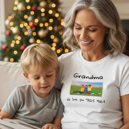 Grandma We Love You This Much Photo Christmas Gift Tシャツ