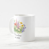 Grandma Wildflower Watercolor  コーヒーマグカップ (正面左)