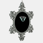 Grandma Zombie Hand Heart Halloween Costume Family スノーフレークピューターオーナメント (左)