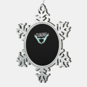 Grandma Zombie Hand Heart Halloween Costume Family スノーフレークピューターオーナメント (右)