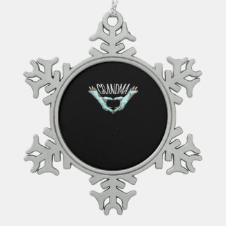 Grandma Zombie Hand Heart Halloween Costume Family スノーフレークピューターオーナメント