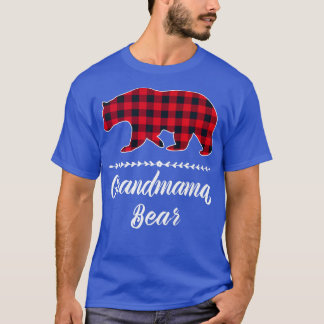 Grandmama Bear Red Buffalo Check Plaid Fun Grandma Tシャツ